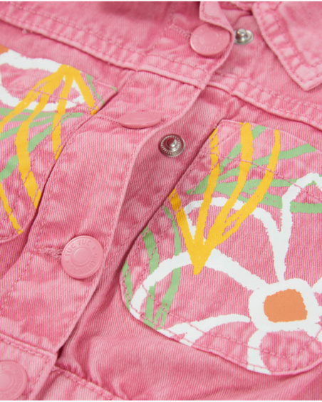Girls’ woven jacket in soft denim