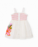 Girls’ woven dress with smocked panel