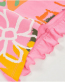 Girls’ knitted dress with dinosaur graphic