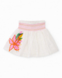 Girls’ woven skirt with decorative embroidery