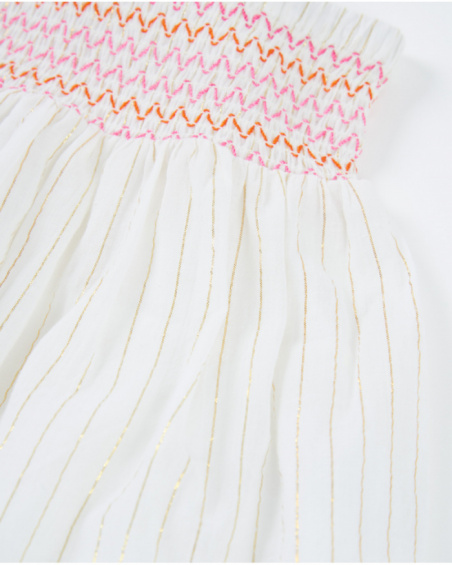 Girls’ woven skirt with decorative embroidery