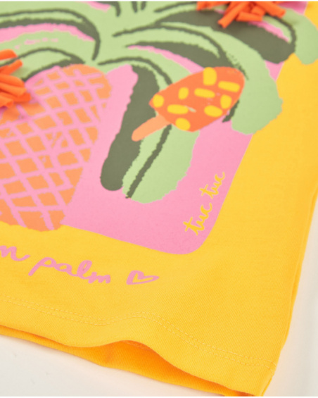 Girls’ knitted T-shirt with raised details