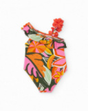 Girls’ knitted swimsuit with asymmetrical strap