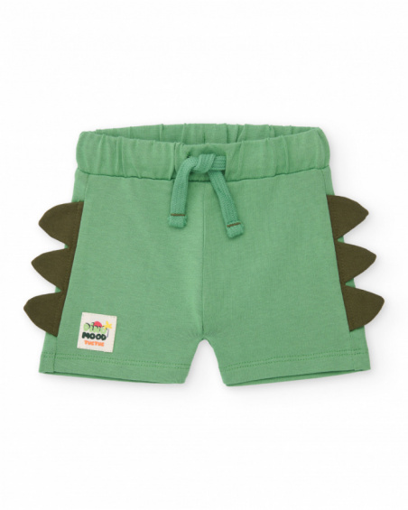 Boys’ knitted bermuda shorts with raised details