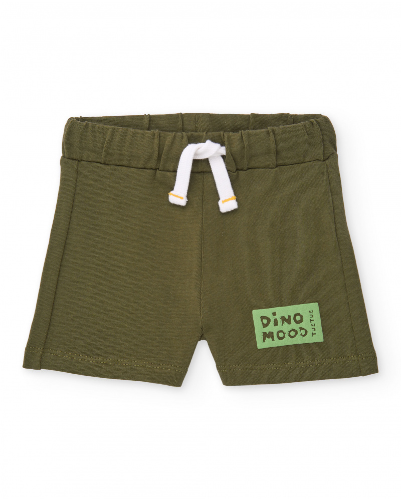 Boys’ knitted bermuda shorts with elasticated waist and drawstring