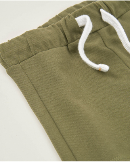 Boys’ knitted bermuda shorts with elasticated waist and drawstring