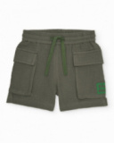 Boys’ woven bermuda shorts with side pockets