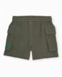 Boys’ woven bermuda shorts with side pockets