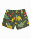 Boys’ swim shorts in woven fabric with quick-dry