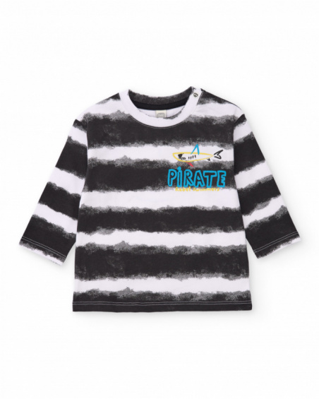 Boys’ knit T-shirt with pirate motif