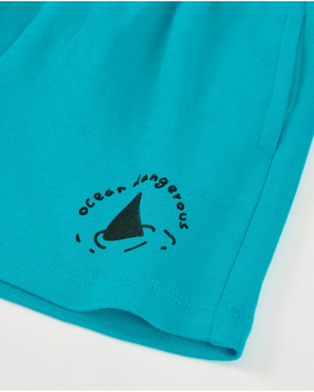 Boys’ knit bermuda shorts with elastic waistband