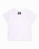 Boys’ knit T-shirt with shark graphics