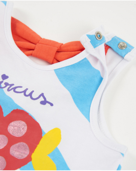 Girls’ knit T-shirt with a heart-shaped fish