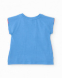 Girls’ knit T-shirt with large front print