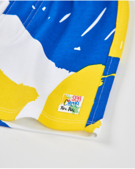 Boys’ knit bermuda shorts with elastic waistband