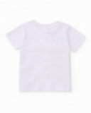 Boys’ knit T-shirt with a striped design