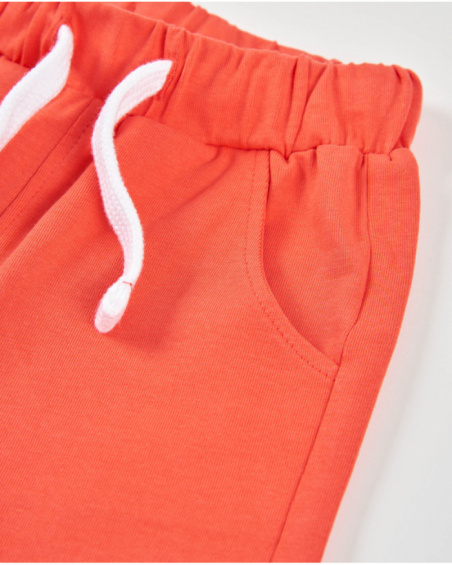 Boys’ knit bermuda shorts with adjustable drawstring