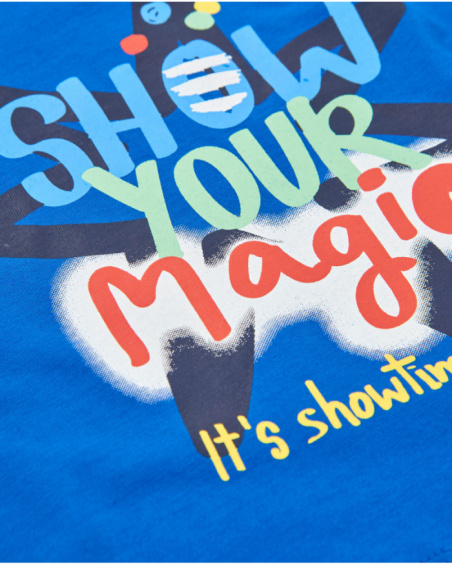 Boys’ knit T-shirt with front message