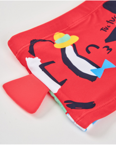 Boys’ knit swim shorts with side flap