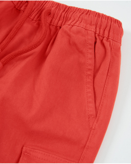 Boys plain weave cargo trousers