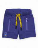 Boys knit bermuda shorts with zip pockets