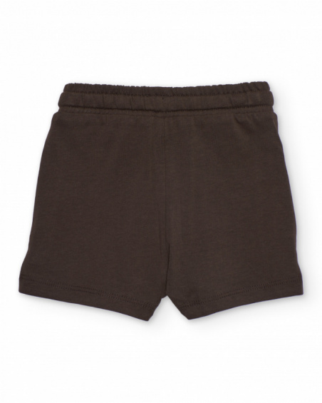 Boys knit bermuda shorts with a contrast drawstring