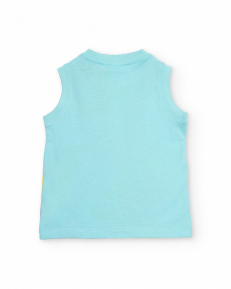 Boys’ knitted tank top with shoulder fastening