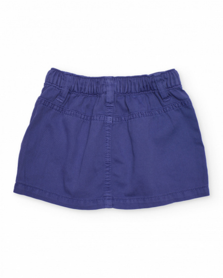 Girls’ woven skirt with heart-shaped buttons