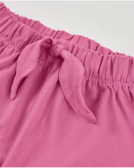 Girls’ knitted shorts with ruffle hem