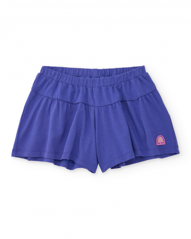 Girls’ knitted shorts with a flowy design