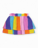 Girls’ knitted skirt with vertical stripes