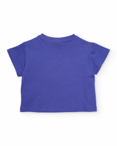 Girls’ knitted T-shirt with front print