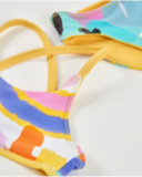Girls’ knitted bikini with abstract design