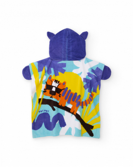 Boys’ knitted poncho towel with hood