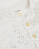 Girls’ knitted cardigan with openwork design