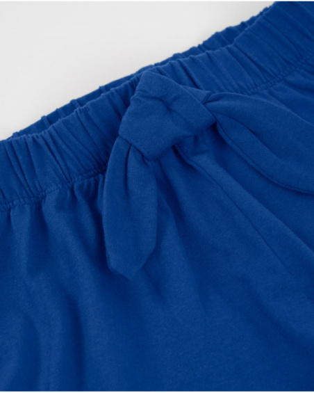 Girls’ knitted shorts with ruffle hem