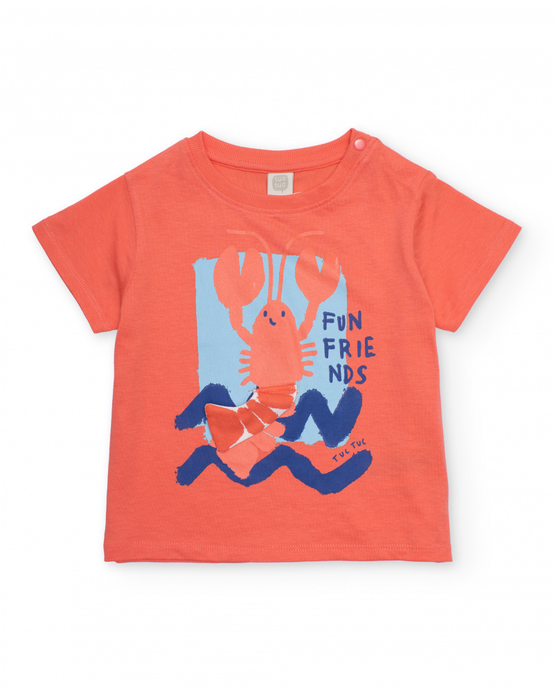 Boys’ knitted T-shirt with front graphic