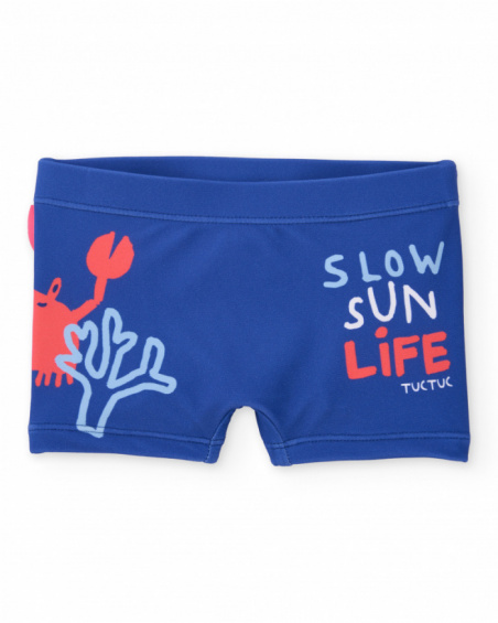 Boys’ knitted swim shorts with stretchy fabric