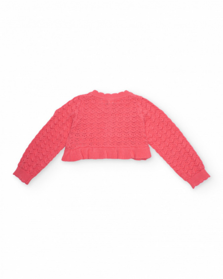 Girls’ cropped knitted cardigan
