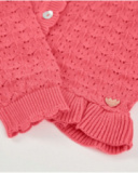 Girls’ cropped knitted cardigan