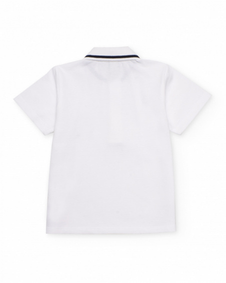 Boys’ knitted polo with sailboat embroidery