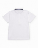 Boys’ knitted polo with sailboat embroidery