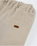Boys’ trousers in plain fabric with an elastic waistband