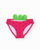 Girls’ knit bikini bottoms with little leaf detail