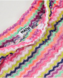 Girls knit pants with zigzag print