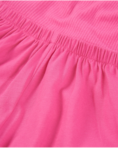 Girls knit jumpsuit with a ribbed upper part