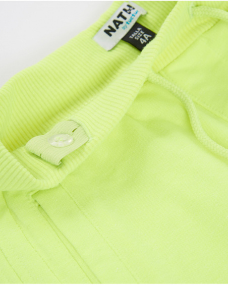 Boys knit bermuda shorts with an adjustable drawstring