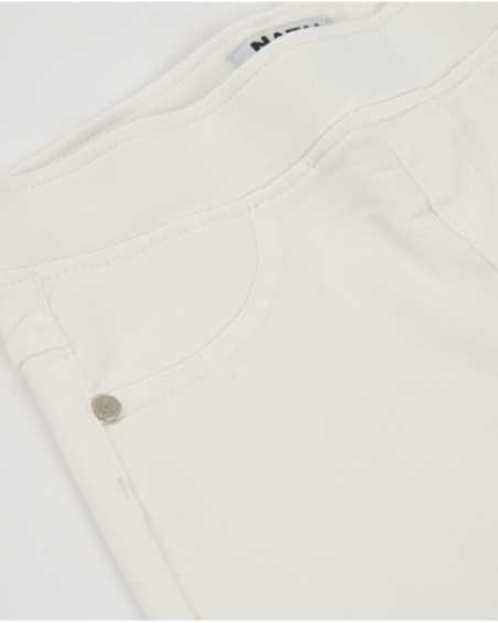 Girls knit shorts with stretchy fabric