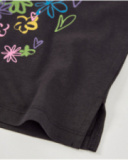 Girls knit T-shirt with a floral print