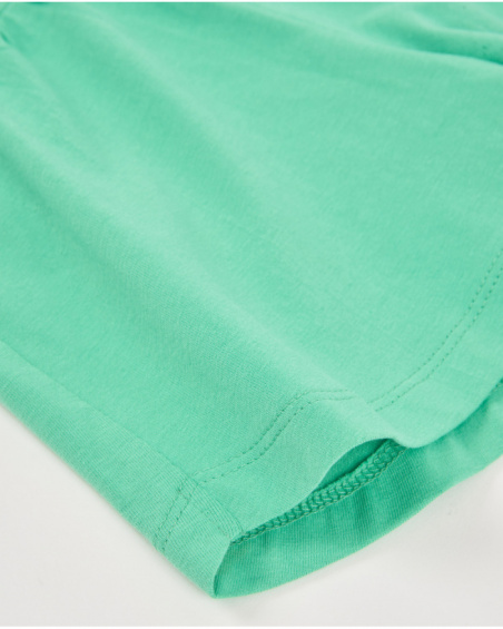 Girls knit shorts with side pockets